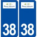 38 Le Bourg d'oisans logo city sticker, plate sticker