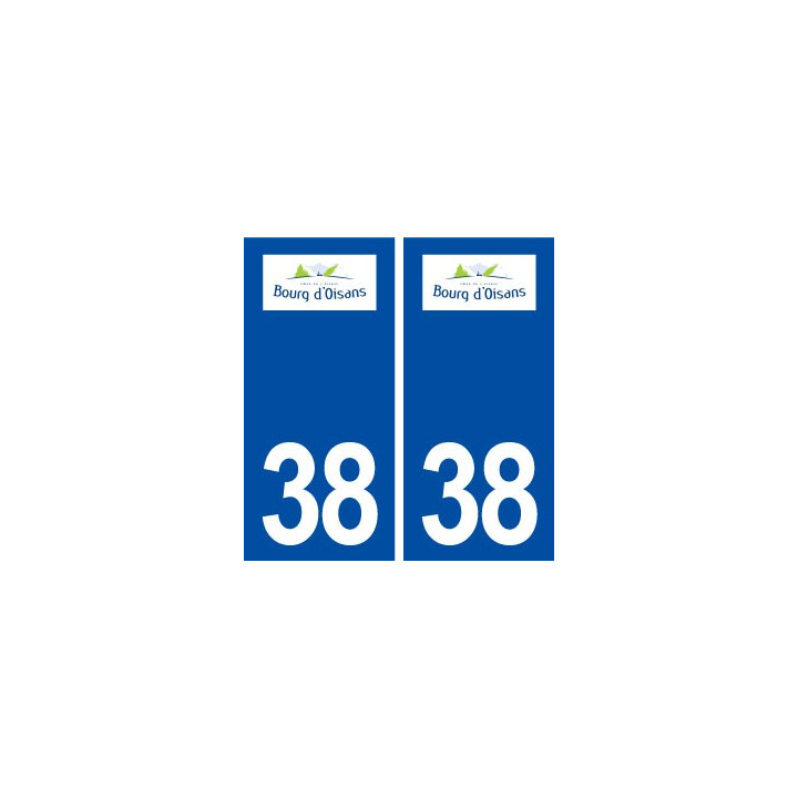38 Le Bourg d'Oisans logo ville autocollant plaque stickers