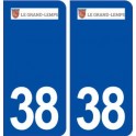 38 Le Grand Lemps logo ville autocollant plaque stickers