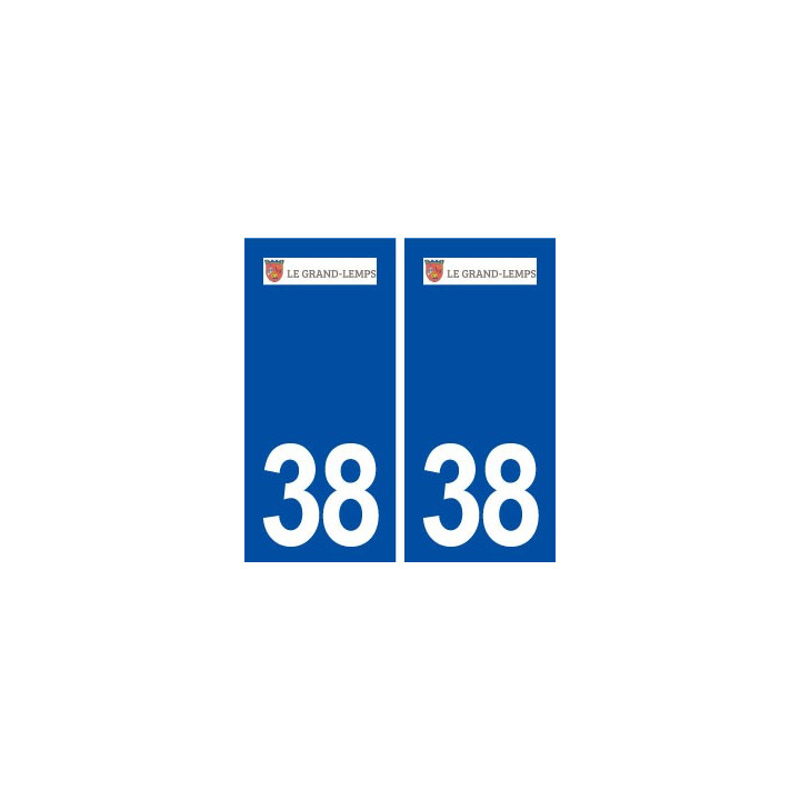 38 Le Grand Lemps logo ville autocollant plaque stickers
