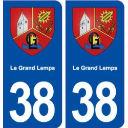38 Le Grand Lemps blason ville autocollant plaque stickers