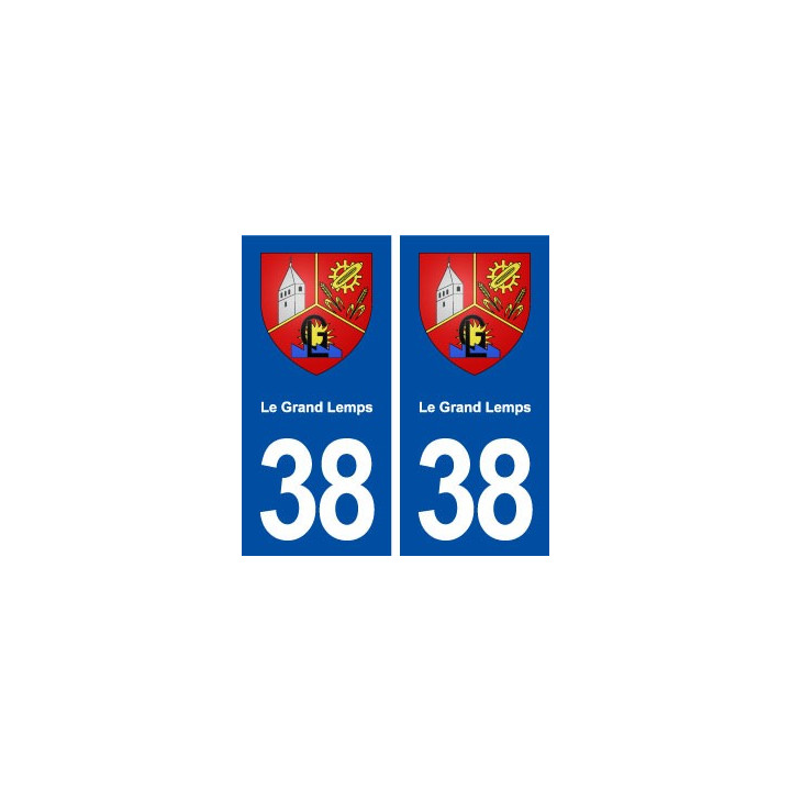 38 Le Grand Lemps blason ville autocollant plaque stickers