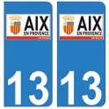 13 Aix-en-Provence logo sticker plate stickers city