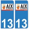 13 Aix-en-Provence ville autocollant plaque