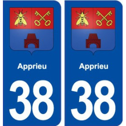 38 Apprieu blason ville autocollant plaque stickers