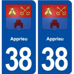38 Apprieu blason ville autocollant plaque stickers