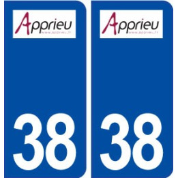 38 Apprieu logo ville autocollant plaque stickers