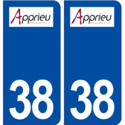 38 Apprieu logo ville autocollant plaque stickers