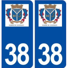 38 Chuzelles logo ville autocollant plaque stickers