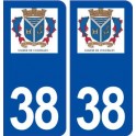 38 Chuzelles logo ville autocollant plaque stickers