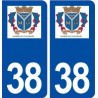 38 Chuzelles logo ville autocollant plaque stickers