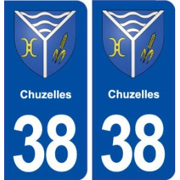 38 Chuzelles blason ville autocollant plaque stickers