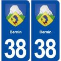 38 Bernin blason ville autocollant plaque stickers