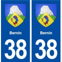38 Bernin blason ville autocollant plaque stickers