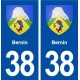 38 Bernin blason ville autocollant plaque stickers