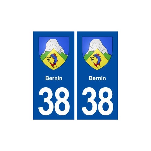 38 Bernin blason ville autocollant plaque stickers