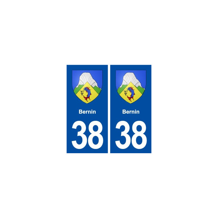 38 Bernin blason ville autocollant plaque stickers