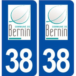 38 Bernin logo ville autocollant plaque stickers