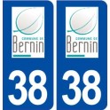 38 Bernin logo ville autocollant plaque stickers