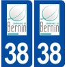 38 Bernin logo ville autocollant plaque stickers
