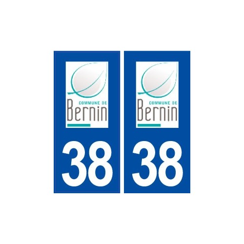 38 Bernin logo ville autocollant plaque stickers