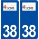 38 Saint Geoire en Valdaine logo ville autocollant plaque stickers