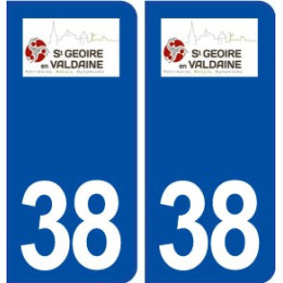 38 Saint Geoire en Valdaine logo ville autocollant plaque stickers