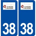 38 Saint Geoire en Valdaine logo ville autocollant plaque stickers