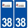 38 Saint Geoire en Valdaine logo ville autocollant plaque stickers