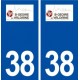 38 Saint Geoire en Valdaine logo ville autocollant plaque stickers