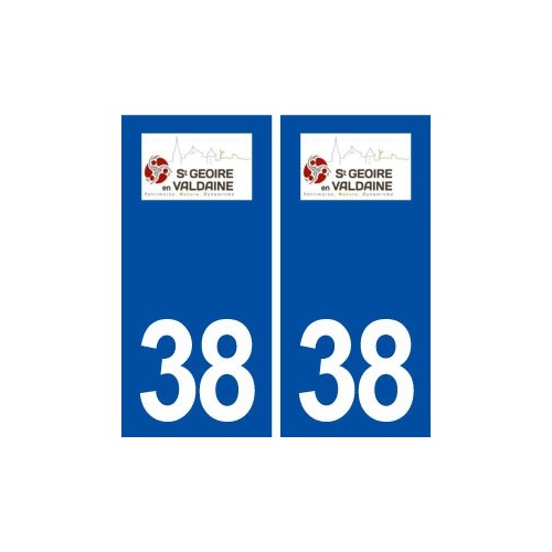 38 Saint Geoire en Valdaine logo ville autocollant plaque stickers