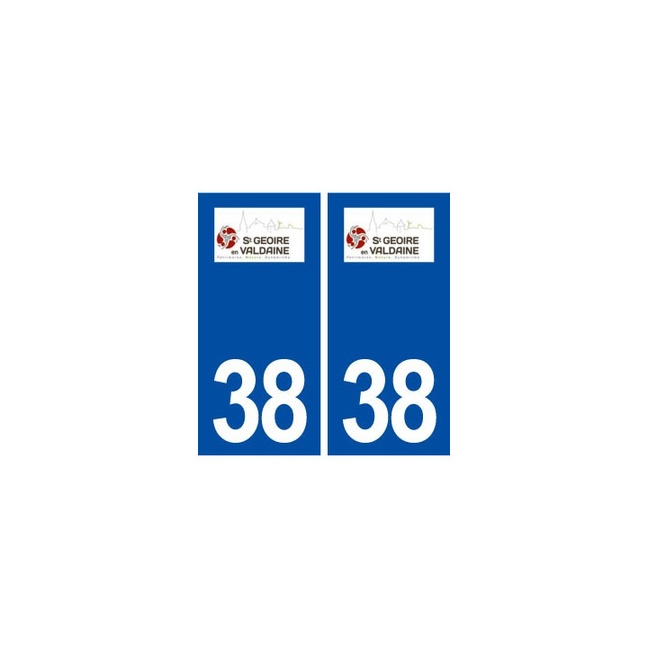 38 Saint Geoire en Valdaine logo ville autocollant plaque stickers