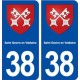 38 Saint Geoire en Valdaine blason ville autocollant plaque stickers