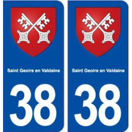 38 Saint Geoire en Valdaine blason ville autocollant plaque stickers