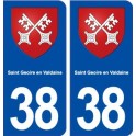 38 Saint Geoire en Valdaine blason ville autocollant plaque stickers