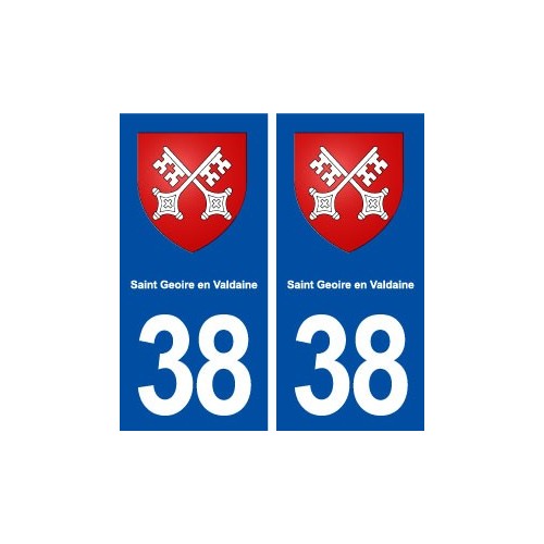 38 Saint Geoire en Valdaine blason ville autocollant plaque stickers