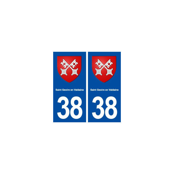 38 Saint Geoire en Valdaine blason ville autocollant plaque stickers