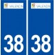 38 Valencin logo ville autocollant plaque stickers