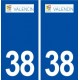 38 Valencin logo ville autocollant plaque stickers