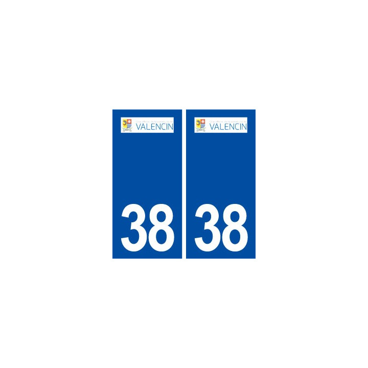 38 Valencin logo ville autocollant plaque stickers