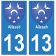 13 Allauch ville autocollant plaque