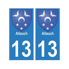 13 Allauch ville autocollant plaque