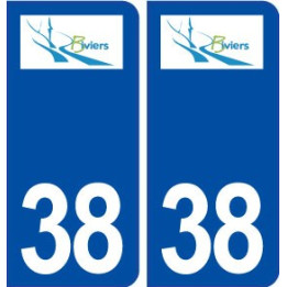 38 Biviers logo ville autocollant plaque stickers