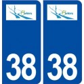 38 Biviers logo ville autocollant plaque stickers