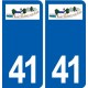 41 Saint Georges sur Cher logo autocollant plaque immatriculation stickers