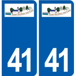41 Saint Georges sur Cher logo autocollant plaque immatriculation stickers