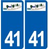 41 Saint Georges sur Cher logo autocollant plaque immatriculation stickers