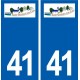41 Saint Georges sur Cher logo autocollant plaque immatriculation stickers