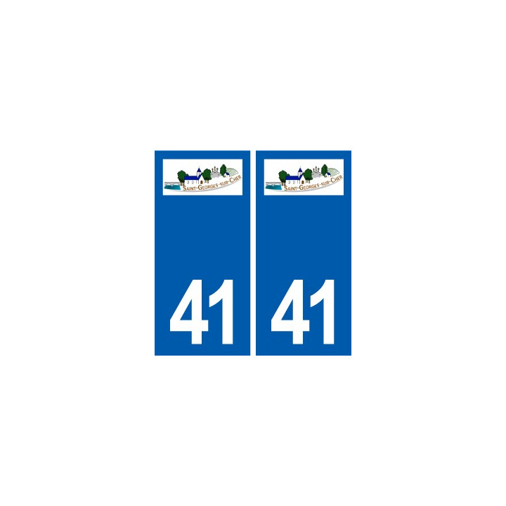 41 Saint Georges sur Cher logo autocollant plaque immatriculation stickers