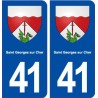 41 Saint Georges sur Cher blason autocollant plaque immatriculation stickers